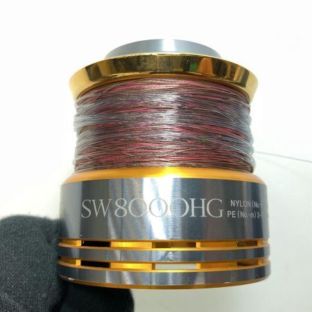  SHIMANO シマノ スピニングリール 09ツインパワーSW 8000HG 替スプール付 ノブ変更済 02330