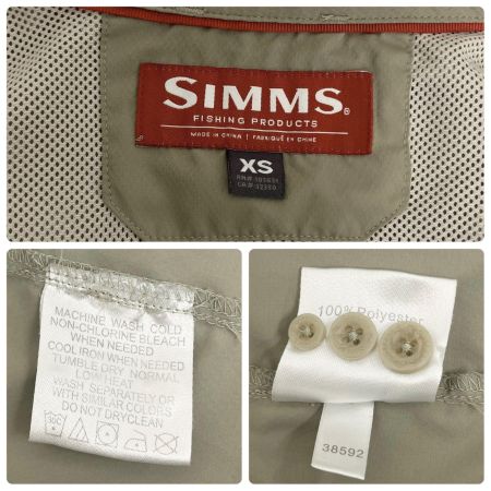  SIMMS フィッシングウェア フィッシングシャツ SIZE XS アイボリー