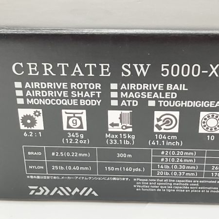  DAIWA ダイワ CERTATE SW 24 セルテート SW5000-XH 065183 スピニングリール