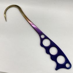 §§ 64チタン 64チタン ハンドギャフ 先端四角錐 ギャフ 陽極酸化 ウルトラライト  Bランク