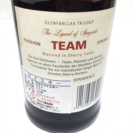  Glenfarclas グレンファークラス ウィスキー スコッチ 700ml TEAM チーム 46度
