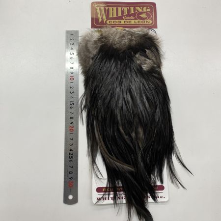  WHITING マーベリック コックデレオン  シルバーサドル ブラック ドライフライケープ