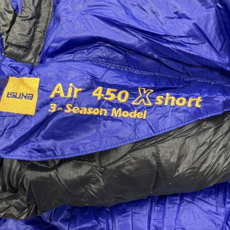 ISUKA ダウンシュラフ ISUKA Air 450 X short　-6℃～　800FP　約800g Air 450 X short ロイヤルブルー