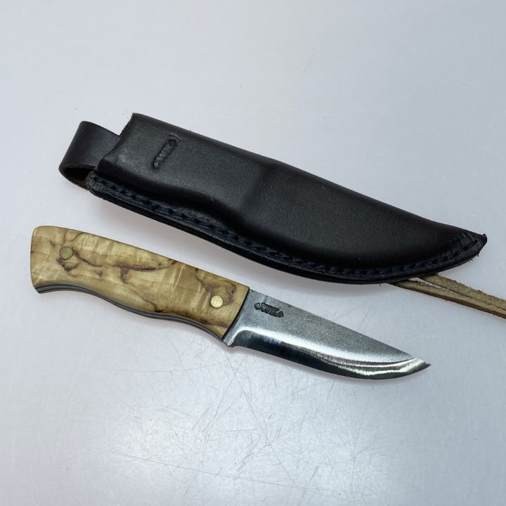 §§WINKLER KNIVES WK 木柄 レザーシース付 ナイフ 程度B WINKLER KNIVES WK 木柄 レザーシース付 ナイフ 程度B - 中古