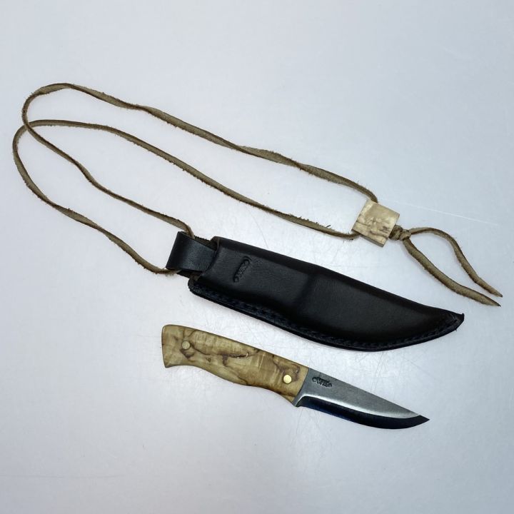 §§WINKLER KNIVES WK 木柄 レザーシース付 ナイフ 程度B WINKLER KNIVES WK 木柄 レザーシース付 ナイフ 程度B - 中古