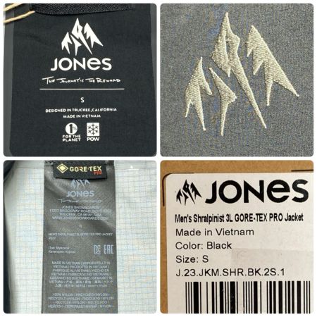  JONES ジョーンズ スノーボードウェア(ジャケット) 程度A SHRALPINIST GORE-TEX PRO ブラック