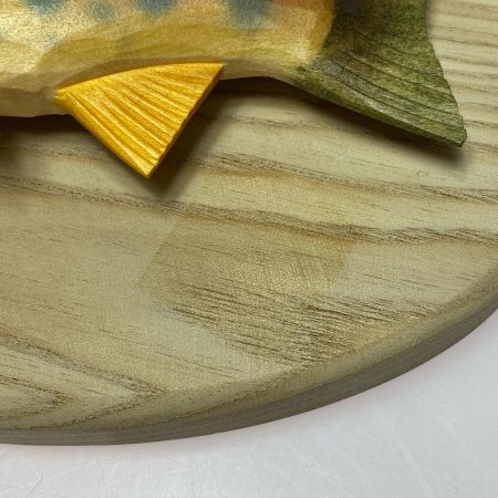   山女魚 ヤマメ 木彫り 壁掛け 渓流魚 川魚