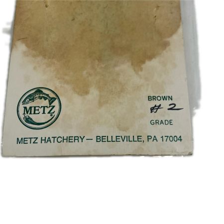 ハックルケープ　コックネック　METZ ブラウン　使用感有