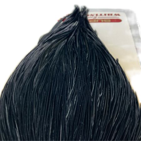 フライタイイング用マテリアル WHITING ホワイティング ハックルケープ コックネック ブラック GRADE２