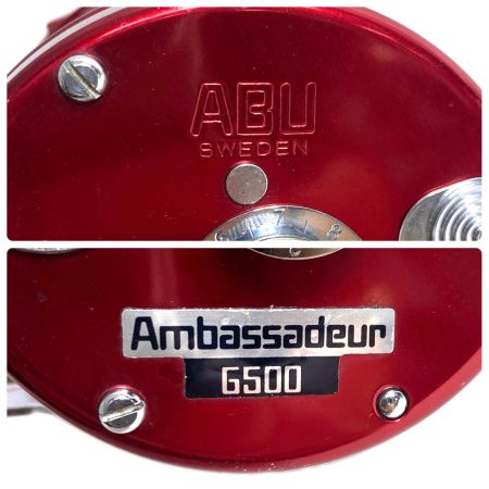  Abu Garcia アブガルシア ベイトリール アンバサダー6500 程度B RED 本体のみ 790201