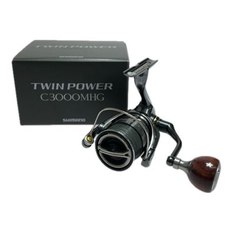  SHIMANO シマノ 24ツインパワー C3000MHG 046819 スピニングリール 程度AB ウッドハンドルノブ付 SOMノブセット
