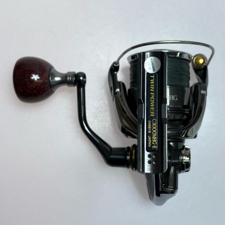  SHIMANO シマノ 24ツインパワー C3000MHG 046819 スピニングリール 程度AB ウッドハンドルノブ付 SOMノブセット
