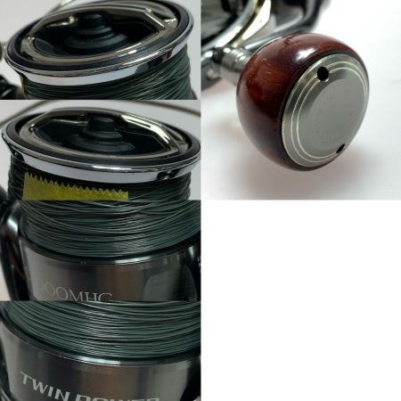  SHIMANO シマノ 24ツインパワー C3000MHG 046819 スピニングリール 程度AB ウッドハンドルノブ付 SOMノブセット