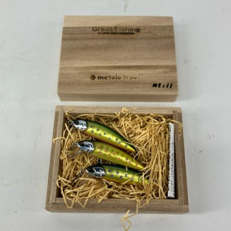 metolo trout 釣り用品 ルアー ミノー mt:ii 然別 3点セット 箱入