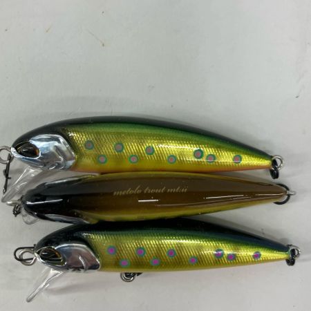 metolo trout 釣り用品 ルアー ミノー mt:ii 然別 3点セット 箱入