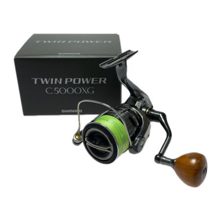 SHIMANO シマノ 24ツインパワーC5000XG 046888 スピニングリール 程度AB 箱付 ウォーターランドウッドノブ付