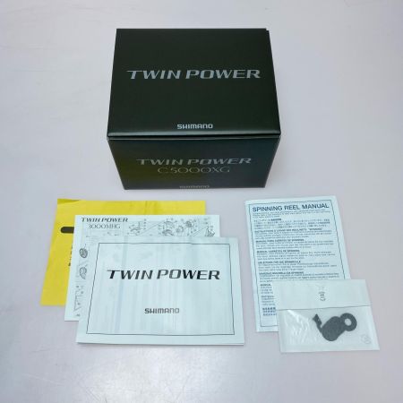  SHIMANO シマノ 24ツインパワーC5000XG 046888 スピニングリール 程度AB 箱付 ウォーターランドウッドノブ付