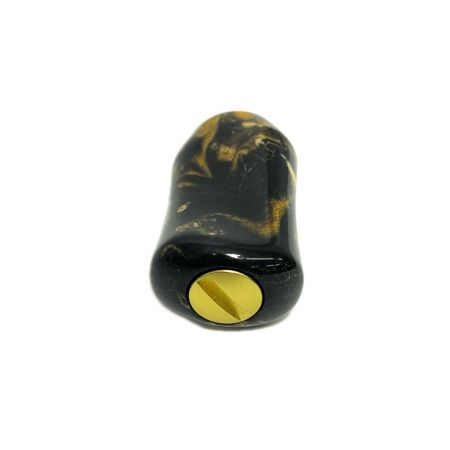 わたらせ樹脂工房 ハンドメイド ウッド ハンドルノブ ブラック x イエロー