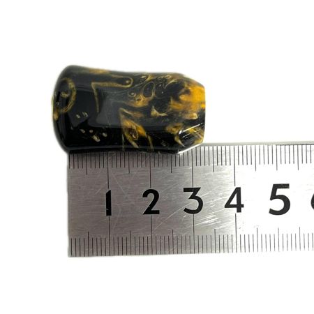 わたらせ樹脂工房 ハンドメイド ウッド ハンドルノブ ブラック x イエロー