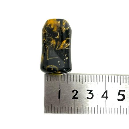 わたらせ樹脂工房 ハンドメイド ウッド ハンドルノブ ブラック x イエロー