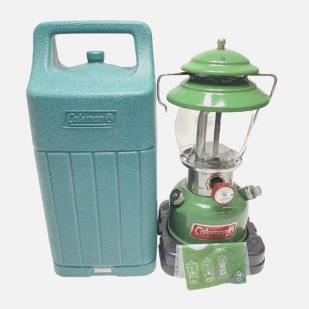  Coleman コールマン ガソリンランタン サビ有 程度BC アマガエルカラ-・ケース付 200B