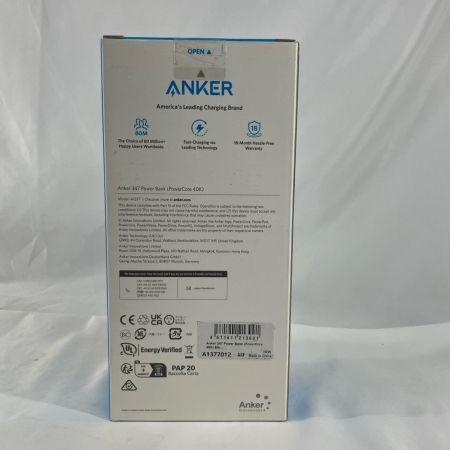 ANKER アンカー(家電) モバイルバッテリー 347 Power Bank (PowerCore 40000) 347 ブラック 未使用品 未開封品
