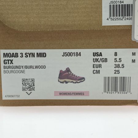  MERRELL メレル トレッキングシューズ MOAB 3 SYN 程度A SIZE 25cm