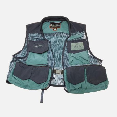  SIMMS フィッシングベスト SIZE M ブルー×グリーン