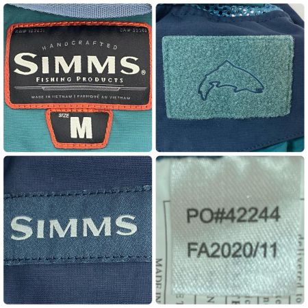 SIMMS フィッシングベスト SIZE M ブルー×グリーン