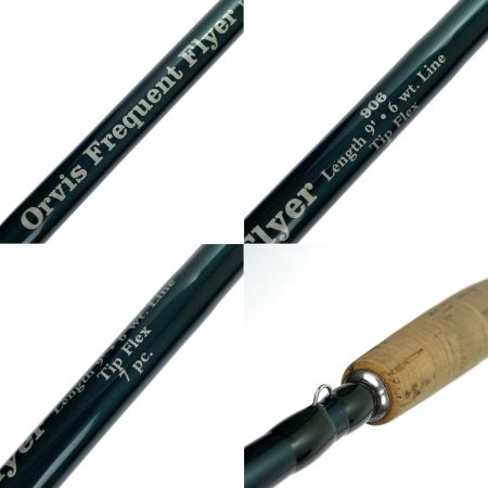  ORVIS ORVIS フリークエントフライヤー 9 #6 7ピース 906-7 ケース付き パックロッド