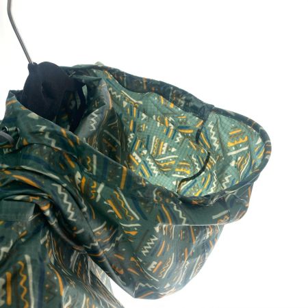 mont･bell モンベル プリント トレッキング レインポンチョ SIZE L ダークグリーン 1128668