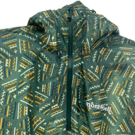  mont･bell モンベル プリント トレッキング レインポンチョ SIZE L ダークグリーン 1128668