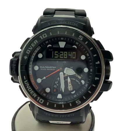  CASIO カシオ メンズ腕時計 電波ソーラー G-SHOCK マスターオブG ガルフマスター  GWN-Q1000MCA-1BJF ブラック