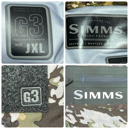  SIMMS ウェーダー G3ガイド ストッキングフット 未使用品(S) 箱付 リバーカモ サイズJXL CA687543