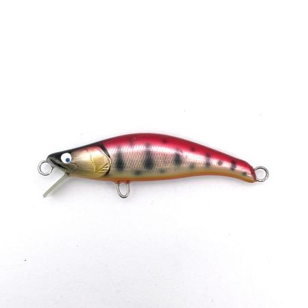 麗's Lure Craft ルアー ハンドメイドミノー 55mm フラット neo 箱付 椿桜ヤマメ銀
