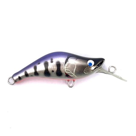 麗's Lure Craft ルアー ハンドメイドミノー 45mm SMD 箱付 キャンディー紫オーロラパーヤマメ