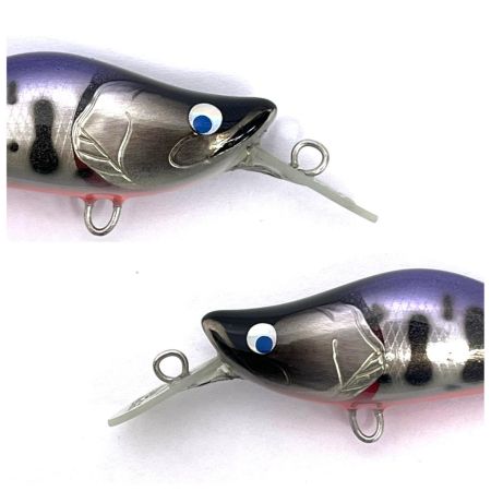 麗's Lure Craft ルアー ハンドメイドミノー 45mm SMD 箱付 キャンディー紫オーロラパーヤマメ