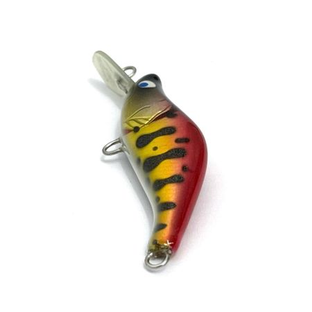 麗's Lure Craft ルアー ハンドメイドミノー 45mm SMD 箱付 キャンディー赤金オーロラバーヤマメ