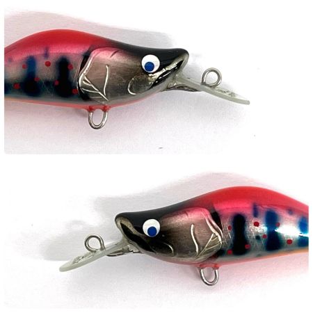 麗's Lure Craft ルアー ハンドメイドミノー 45ｍｍ SMD 箱付 グラデピンクチャートアマゴ