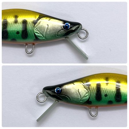 麗's Lure Craft ルアー ハンドメイドミノー 55mm フラット neo HS 箱付 キャンディーライムオーロラパーヤマメ