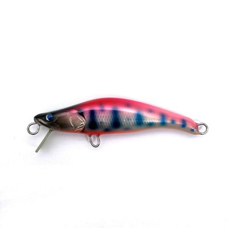 麗's Lure Craft ルアー ハンドメイドミノー 55mm S フラット neo 箱付 グラデピンクチャートヤマメ