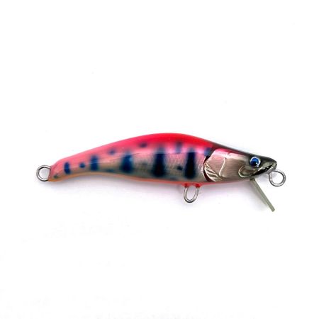 麗's Lure Craft ルアー ハンドメイドミノー 55mm S フラット neo 箱付 グラデピンクチャートヤマメ