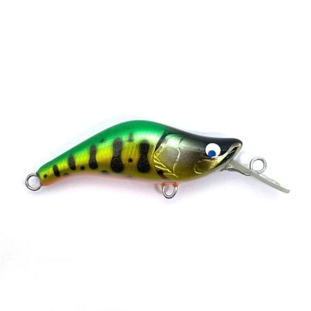 麗's Lure Craft ルアー ハンドメイドミノー 45ｍｍ SMD neo 箱付 キャンディー緑金オーロラパーヤマメ