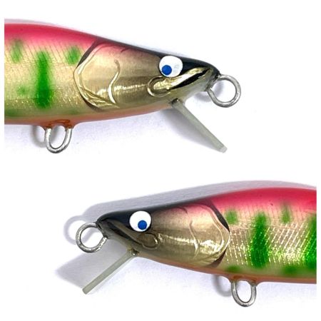 麗's Lure Craft ルアー ハンドメイドミノー 55mm S フラット neo 箱付 椿桜銀