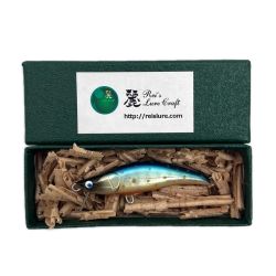麗's Lure Craft ルアー ハンドメイドミノー 55mm S フラット neo 箱付 ブルーバックイワナOB Bランク