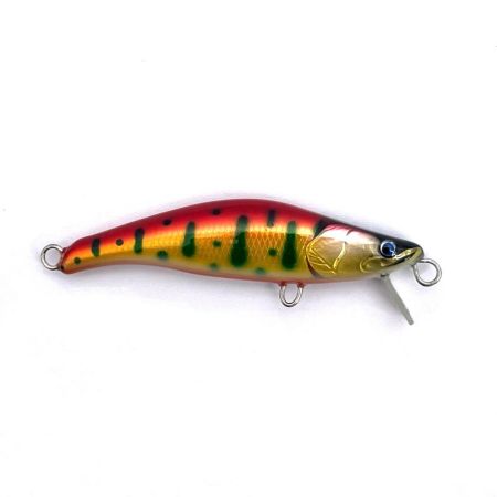 麗's Lure Craft ルアー ハンドメイドミノー 55mm フラット neo 箱付 椿桜ヤマメ金