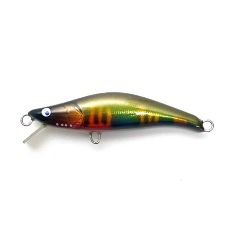 麗's Lure Craft ルアー ハンドメイドミノー 55mm S フラット neo 箱付 オカマチャンオイカワ