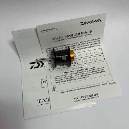  DAIWA ダイワ 25タトゥーラ SV TW 100XHL　ベイトリール　スプール付 00630156