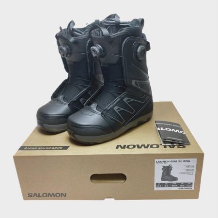  SALOMON サロモン スノーボードブーツ  27.5cm ダイアル式  程度A LAUNCH BOA SJ BOA L4740300027.5 ブラック×グレー