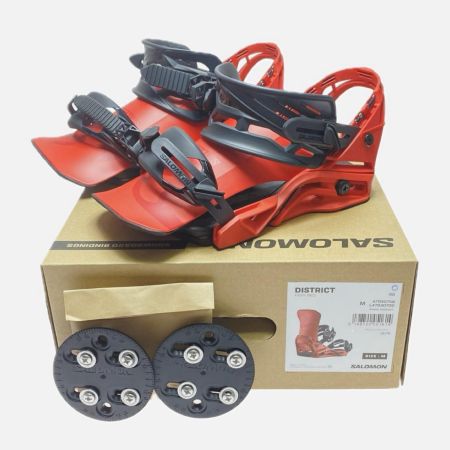  SALOMON サロモン ビンディング SIZE M レッド 開封品(S) DISTRICT 47930756 レッド